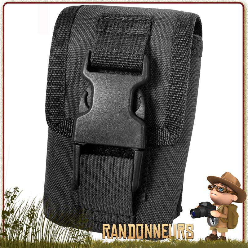 Mini Pochette Tactique scratch Molle Noire compas gps boussole Rothco