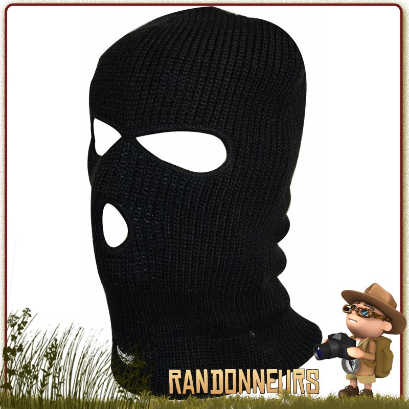 vêtement chasse Balaclava Thinsulate 3 ouvertures NOIRE Highlander