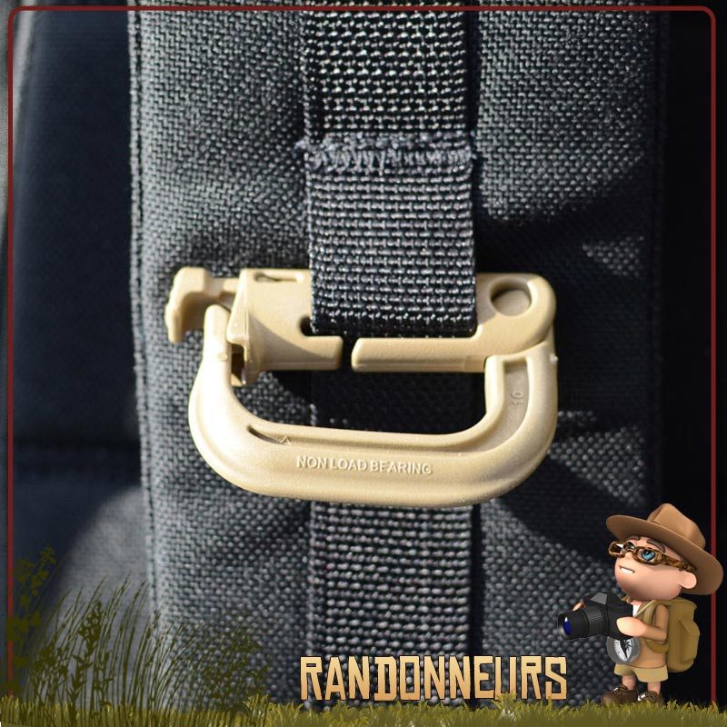 Mousqueton Plastique, 12 Pièces Mousqueton Militaire, Mousq