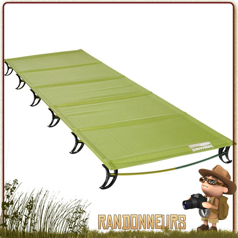 Lit Camp thermarest LUXURYLITE Ultralite Cot Reflect Regular le plus léger et le plus compact. Montage facile rapide