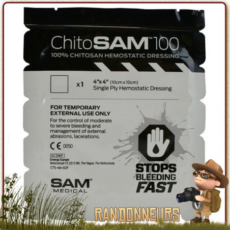Compresse hémostatique 10x10 Chito SAM 100