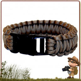 Bracelet Paracorde nylon 550 BCB 300 cm avec boucle de survie