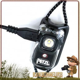 Lampe Frontale PETZL Bindi Noire rechargeable ultra légère