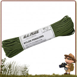 Paracorde armée américaine us Rothco VERT OLIVE 15 mètres de tressage bracelet et manche de couteau