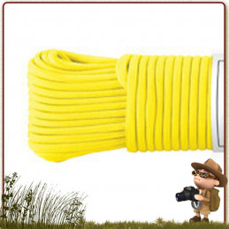 Paracorde randonnée bushcraft Polyester 30 m Rothco Safety Yellow de survie