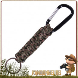 Porte Clé Paracorde avec Mousqueton  Camo militaire Rothco