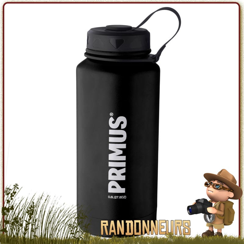 Gourde Trailbottle acier Inox Primus 1L noire de randonnée bushcraft