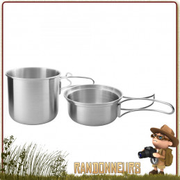 Set Pot Inox 500 ml Tatonka handle mug 50cl randonnee bushcraft