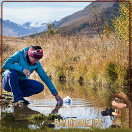 gourde filtrante katadyn BeFree 1 litre est une gourde souple qui tient dans une poche pour filtrer l'eau potable en randonnée