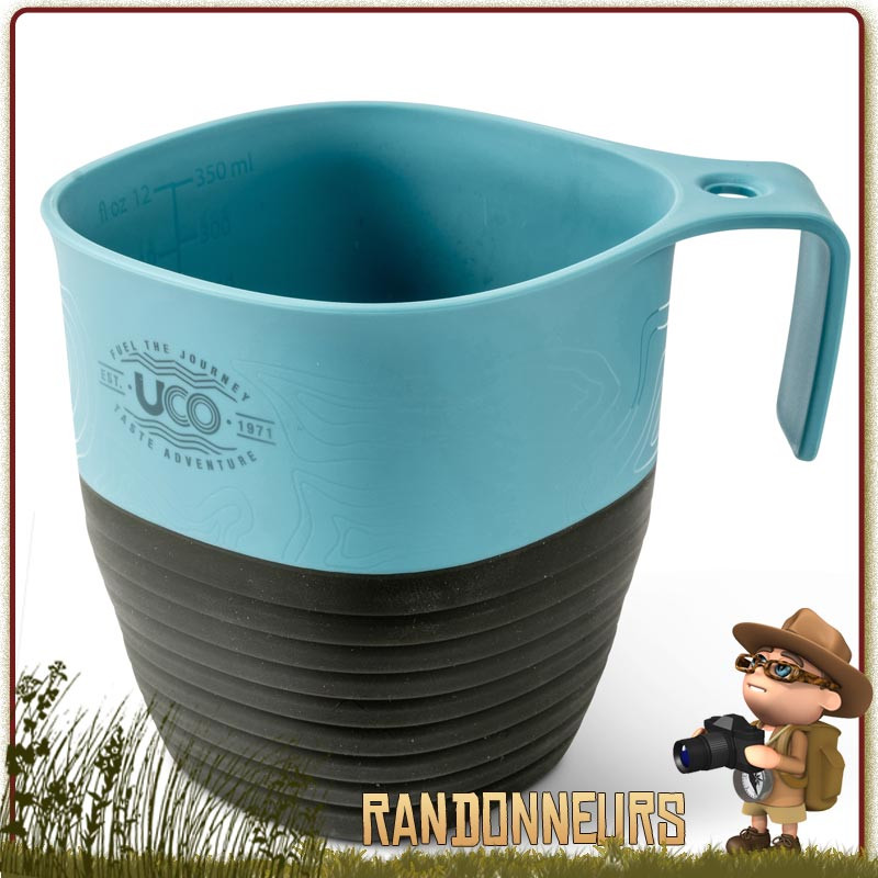 Tasse plastique sans bpa repliable Pliante 35 cl UCO randonnee camping