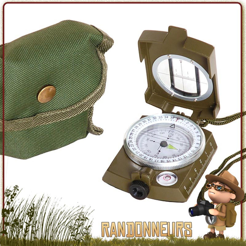 Boussole Lensatic de navigation militaire de camping