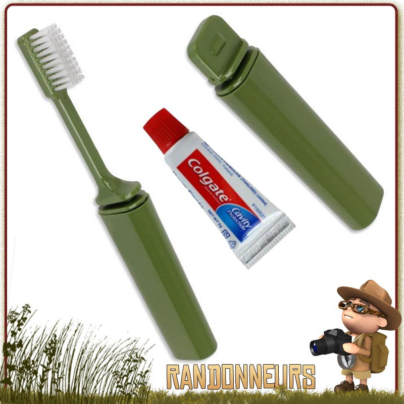 Brosse à dent de Voyage avec mini tube Dentifrice colgate ultra léger