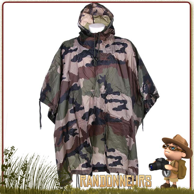 Poncho militaire Camo camouflage armée Français 101 Inc