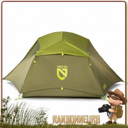 Tente AURORA 2P NEMO autoportante randonnee bivouac camping grand espace habitable