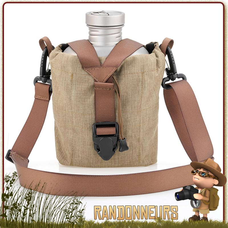 Gourde Armée US type GIs Rothco avec quart alu rechaud bois bushcraft