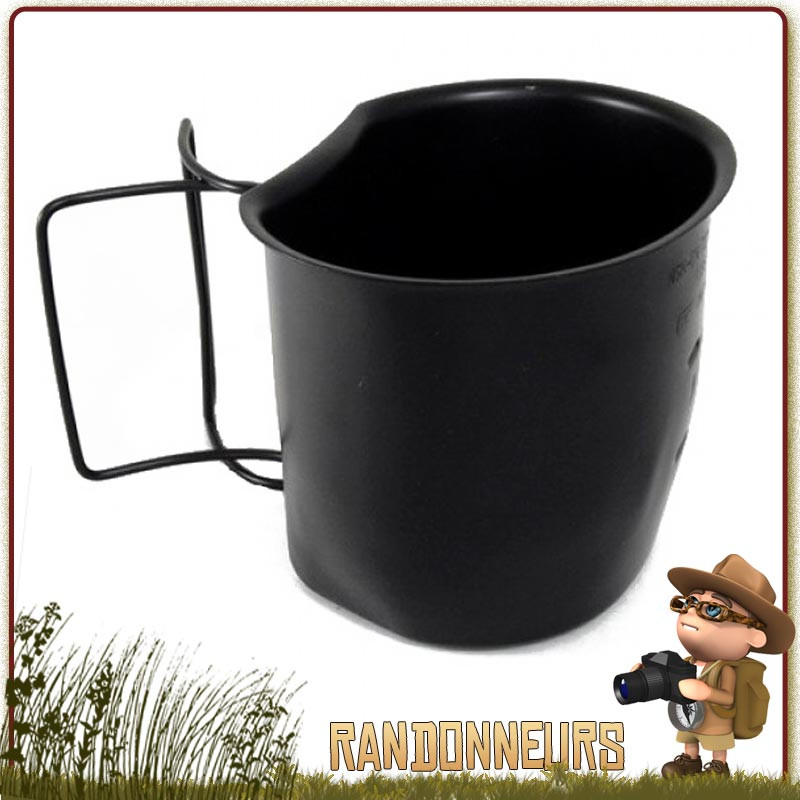 Mug inox avec poignée mousqueton noire