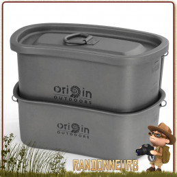 Set Cuisson casserole Snap Pack Origin Outdoors bivouac bushcraft