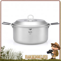 Faitout Titane 250 cl Keith casserole bivouac ultra legere en metal titane