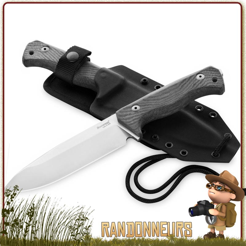 Poignard LIONSTEEL T6 Micarta Noir meilleur poignard batonnage bushcraft survie tactique