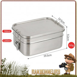 Boite alimentaire Inox Lunch Box Double Deluxe Origins Outdoor