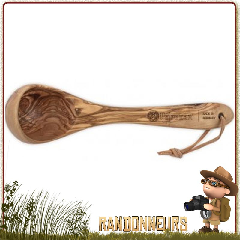 Louche en Bois Olivier Petromax bivouac cuisine bushcraft