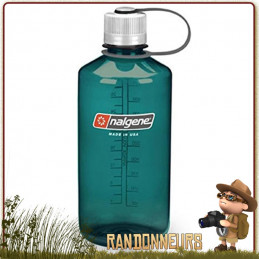 Gourde Nalgene Petite Ouverture 100 cl OCEAN GREEN pour randonner