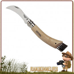 Couteau Cueillette Champignon 8VRI avec étui cuir Opinel