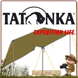 tarp 4 simple étanche Tatonka, abri bivouac léger toile polyester pour la construction d'un abri tarp bushcraft survie nature