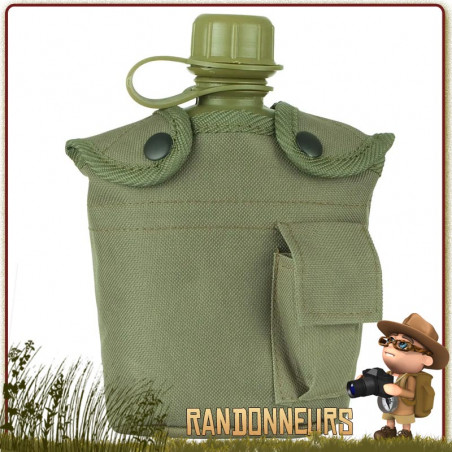 Gourde Militaire USA Avec Housse Camouflage – DCA – Camping, Rando, Outdoor
