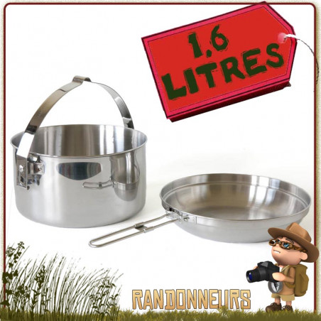 Assiette Inox 16 cm TATONKA type bushcraft de qualité