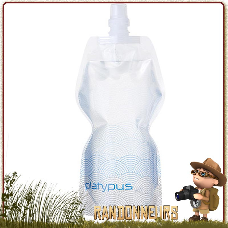 Gourde softbottle push pull pp platypus souple de Randonnée légère, la gourde Soft Bottle est compressible et pliable