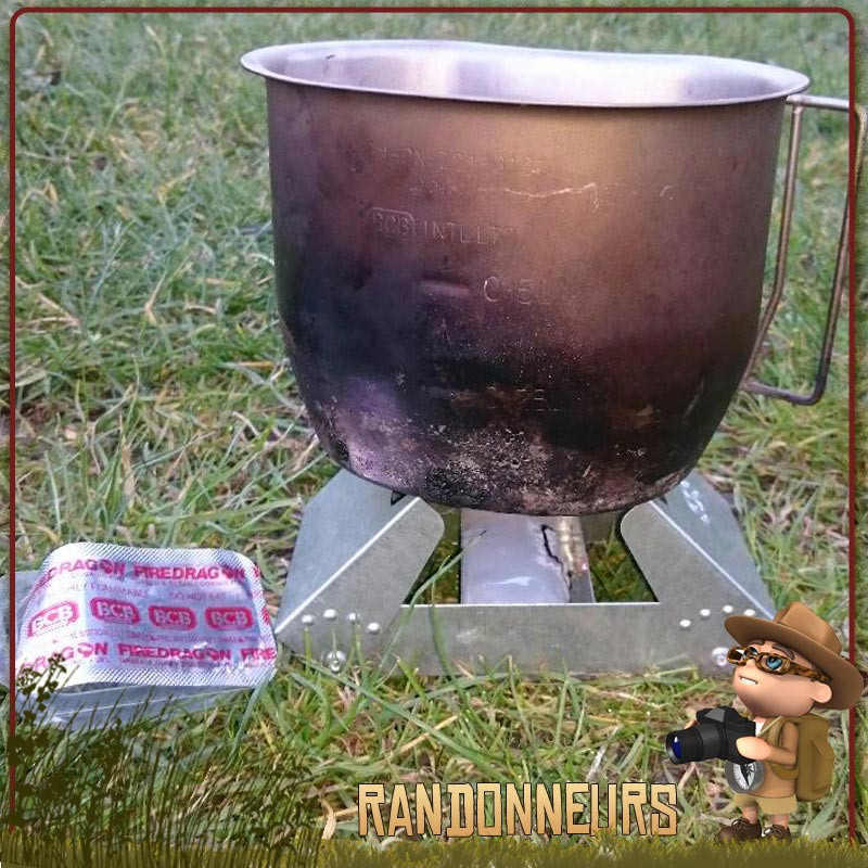 Kit Rechaud Randonnée Bushcraft alcool BCB léger bushcraft ultra léger