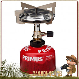 réchaud Mimer Duo Primus accepte les larges diamètres de casserole. Valve Duo compatible toutes marques de cartouches