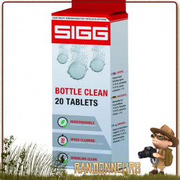 Tablettes de Nettoyage SIGG pour gourde, cachets effervescents de détartrage et désinfection de bouteille