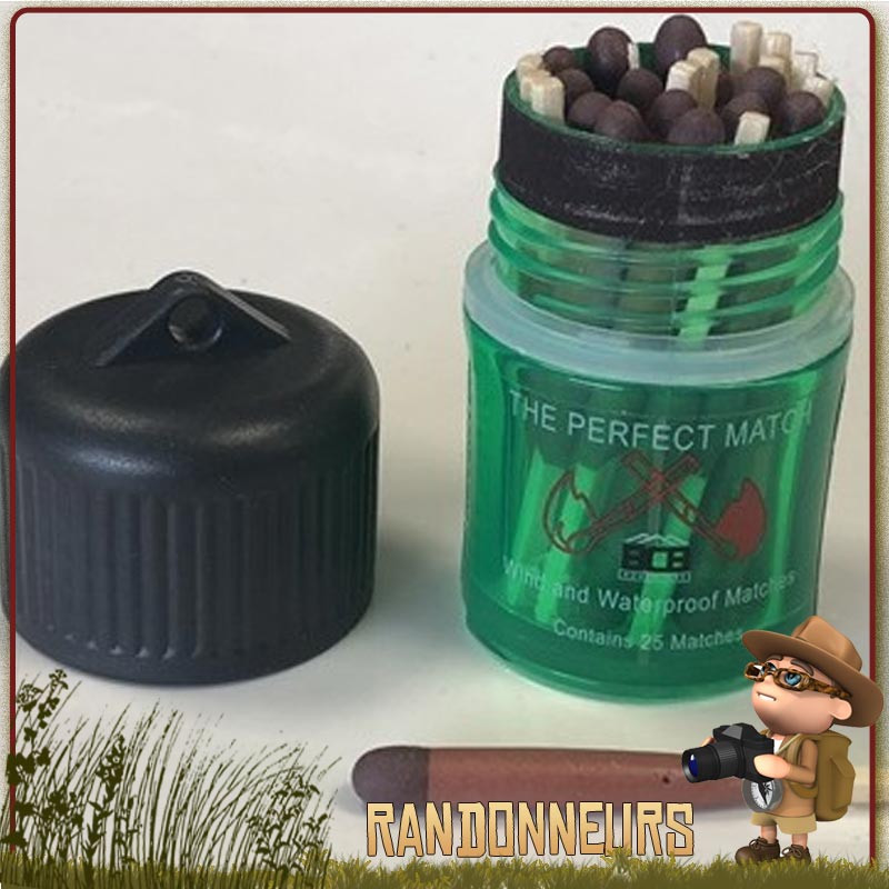 Kit De 20 Allumettes étanches Et Coupe-vent - Étanches Même Immergées, Pour Camping, Randonnée, Survie - 3