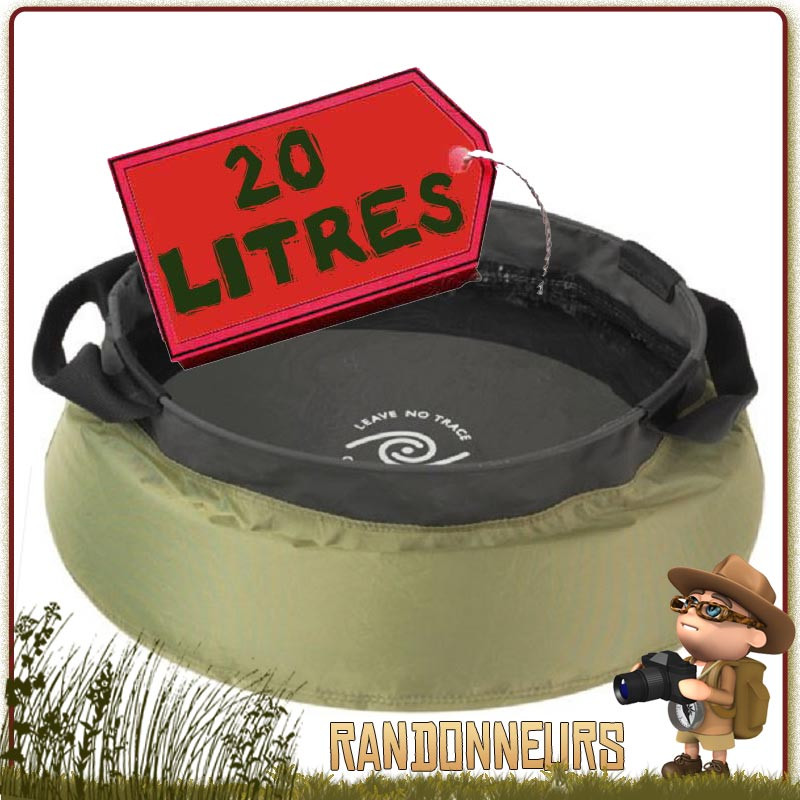 Bassine Souple pliable 20 Litres Sea To Summit pour le linge vaisselle