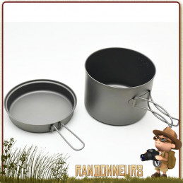 Popote Toaks Titane 1300ml Pot avec poêle pour la randonnée bivouac ultra light  avec couvercle poêle bushcraft trek