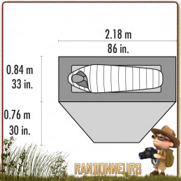 TENTE ELIXIR 1 MR - Tente de randonnée légère et de camping nomade, pour une personne et utilisable sur trois saisons