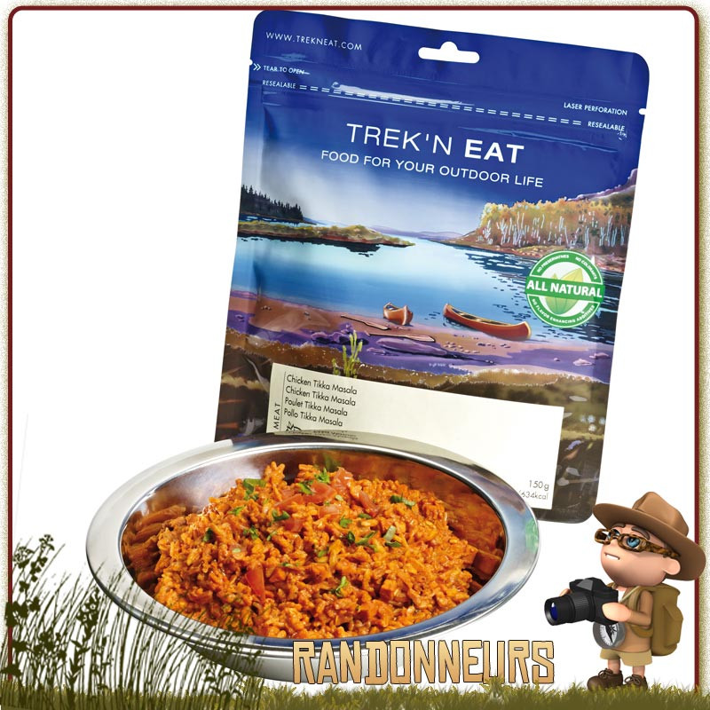 pack repas lyophilisé randonnée Poulet Tikka Masala Trek'n Eat