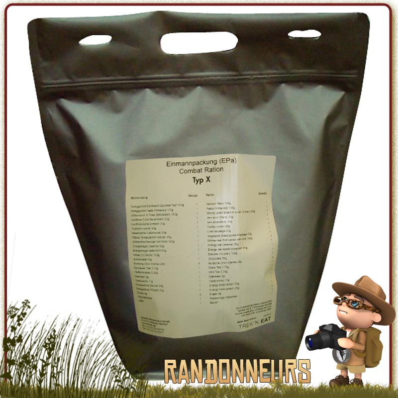 ration militaire Day Ration Pack Tactical Line Trek'n Eat de survie