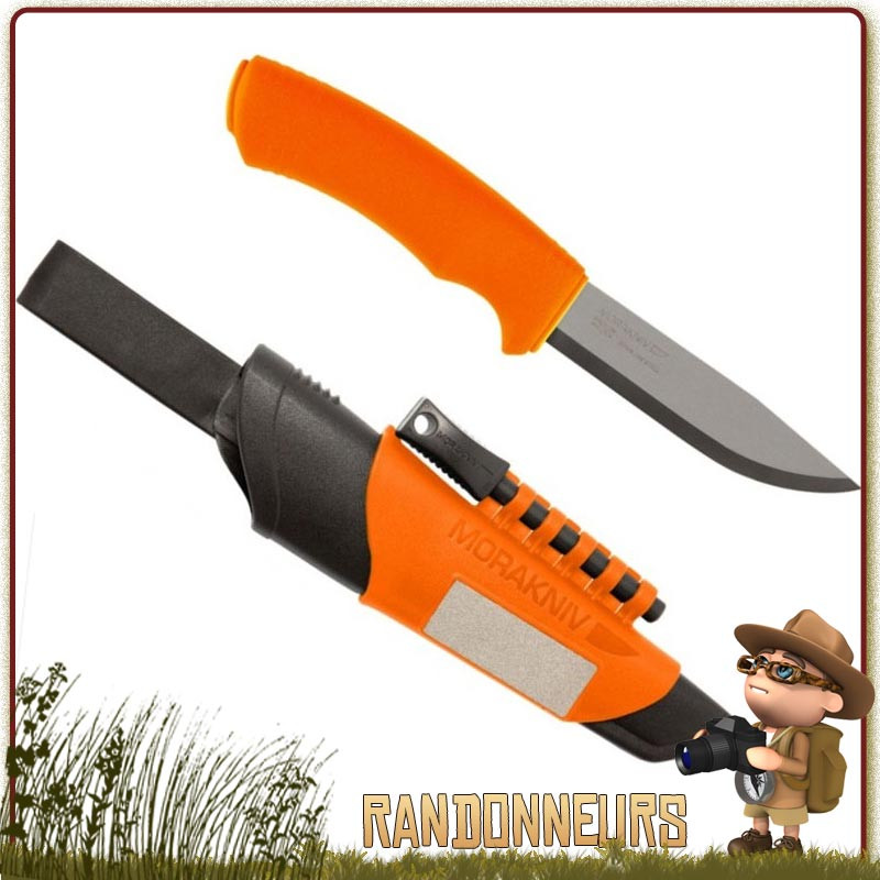 Affuteur couteau Kit de Survie complet SMITHs rabdonnée bushcraft