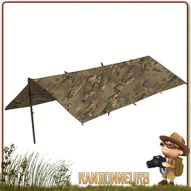 Bâche de Camouflage 300 x 290 cm avec Oeillets pour Randonnée Survie Camping 