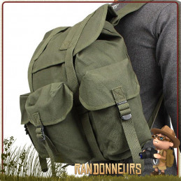 Sac à Dos Bushcraft Vintage HeavyWeight Coyote Rothco - Sac à dos type bushcraft en coton canvas épais randonnée