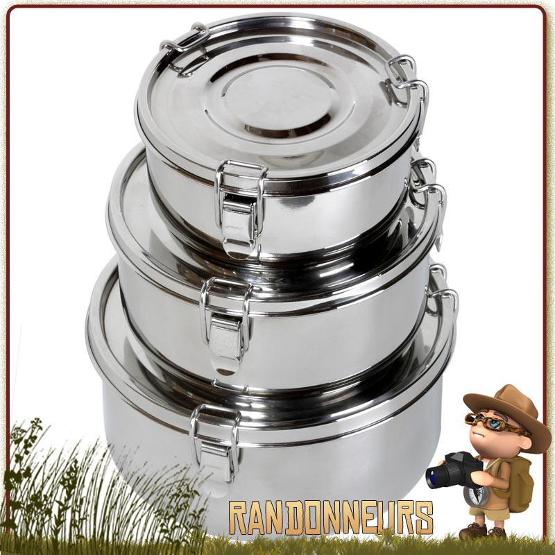 Boîte Repas Inox 2400 Ml LWLWA - Étanche, Avec Poignée, Pour Micro-ondes Et Lave-vaisselle