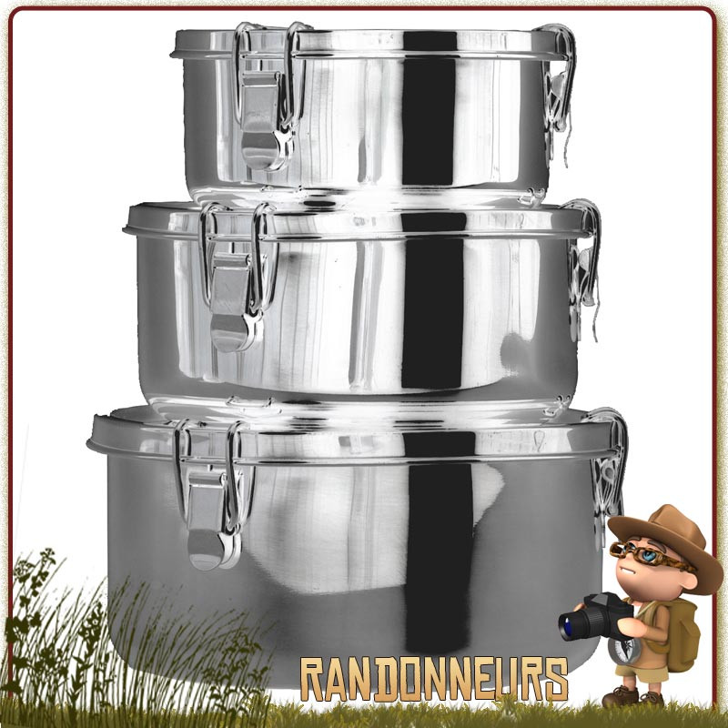 Lot De 2 Boîtes Alimentaires En Inox 304 Avec Couvercle - 2,9 L, Dimensions 25x20x5,8 Cm, étanches, Pour Frigo Et Rangement Cuisine