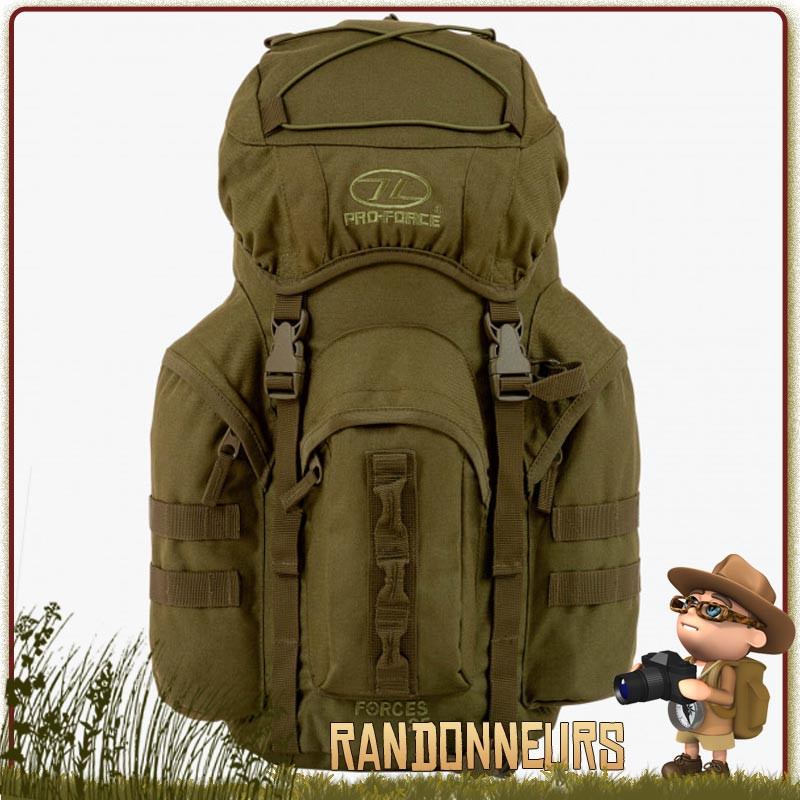 Sac Dos new FORCES 25 Litres vert armée Highlander randonnée bushcraft