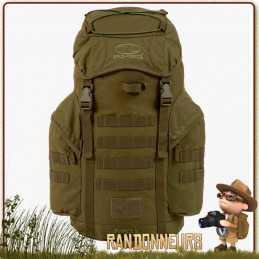 Sac à Dos bushcraft FORCES 33 Litres VERT Highlander résistant pour la randonnée extrême