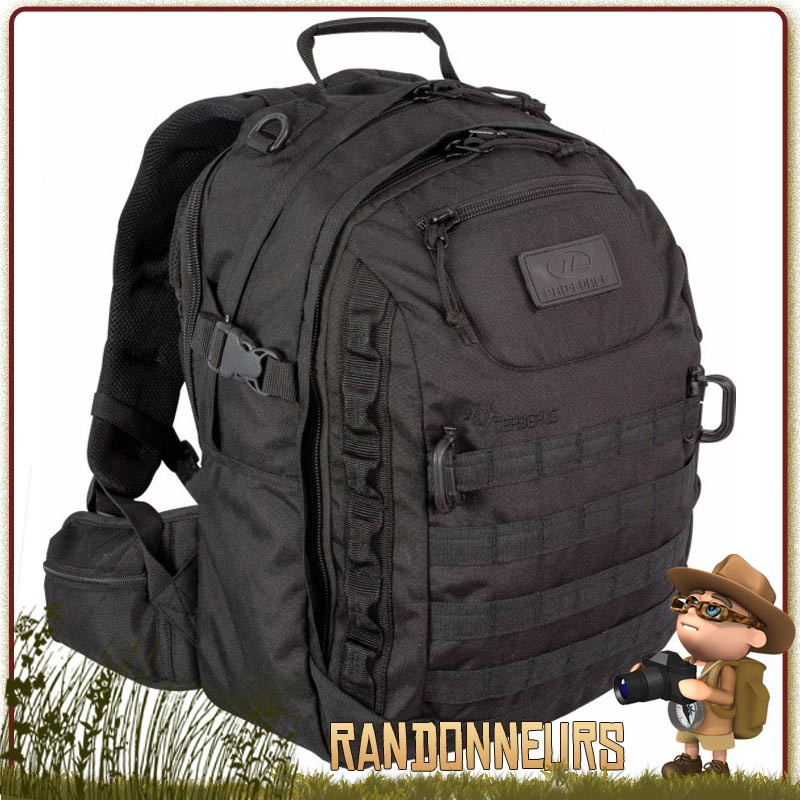 Sac à Dos RECON PACK 20 Litres NOIR Highlander opex tactique militaire