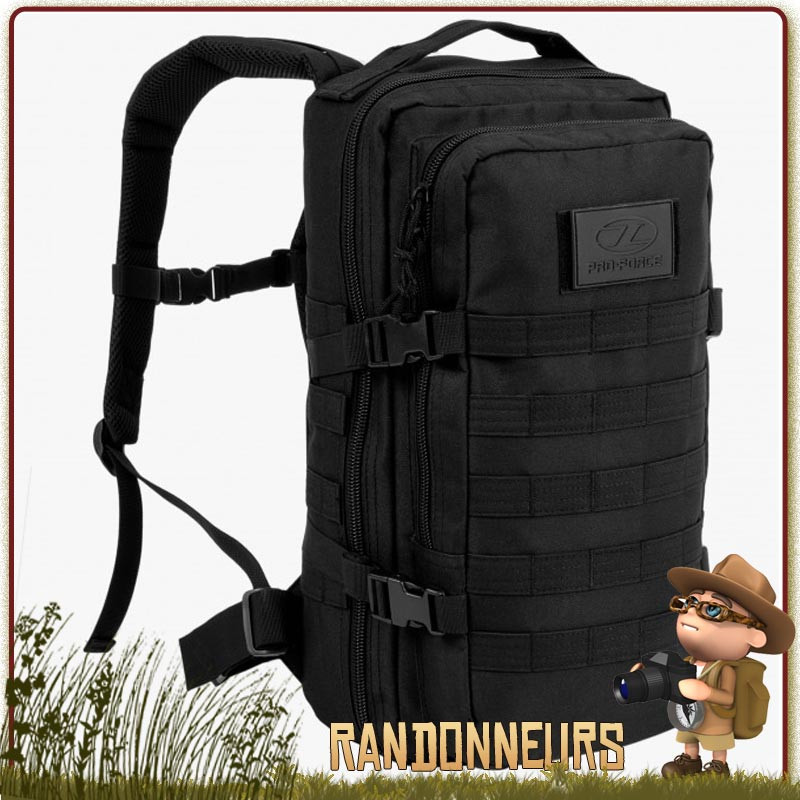 Sac à Dos RECON PACK 20 Litres NOIR Highlander opex tactique militaire