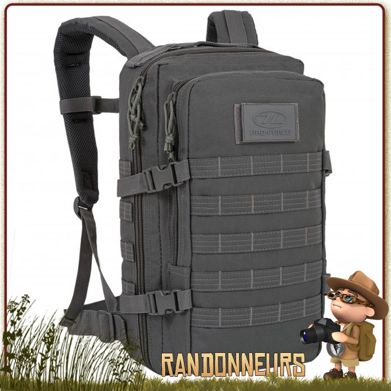 Sac à Dos tactique RECON PACK 20 Litres NOIR Highlander opex militaire